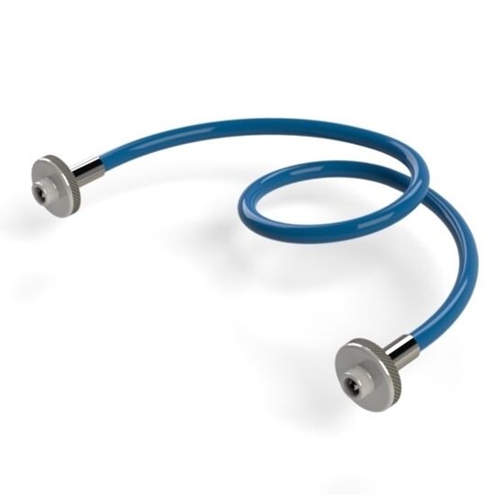 Flex Connecting Hose, Grounded 24" with Knurled Connectors 