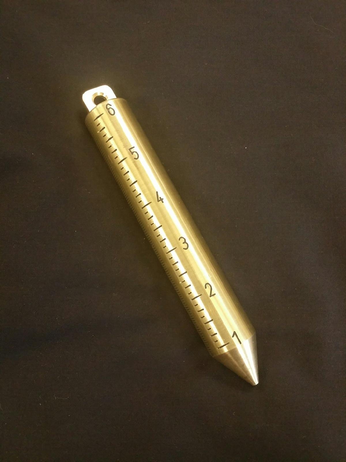 Plumb bob Solid Brass 6" Grad Inches/Eighths