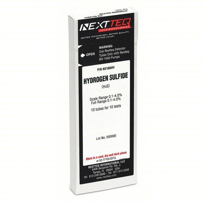 Nextteq NX169VH Hydrogen Sulfide Tubes, 0.1-4%