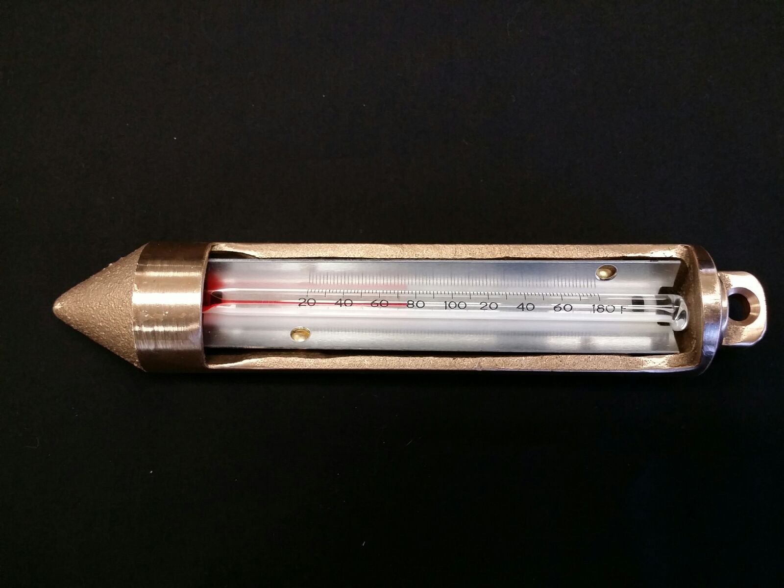 Thermo-Plumb Bob, Brass 6", Safety-Blue  -20/120F
