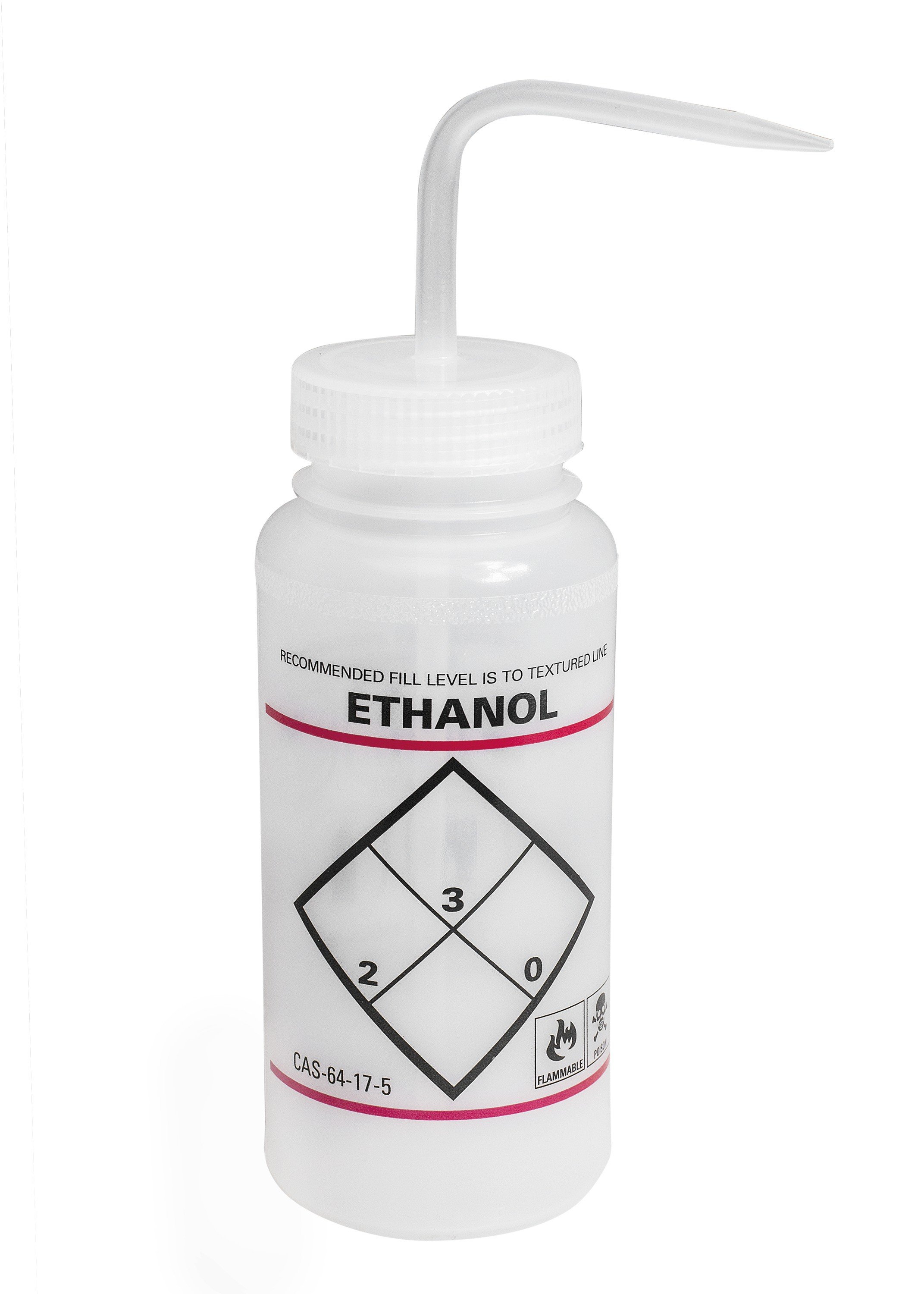 Wash bottle, ETHANOL SafetyLabeled 2Color WideMouth 500ML (16oz) Refinery supply Bottles