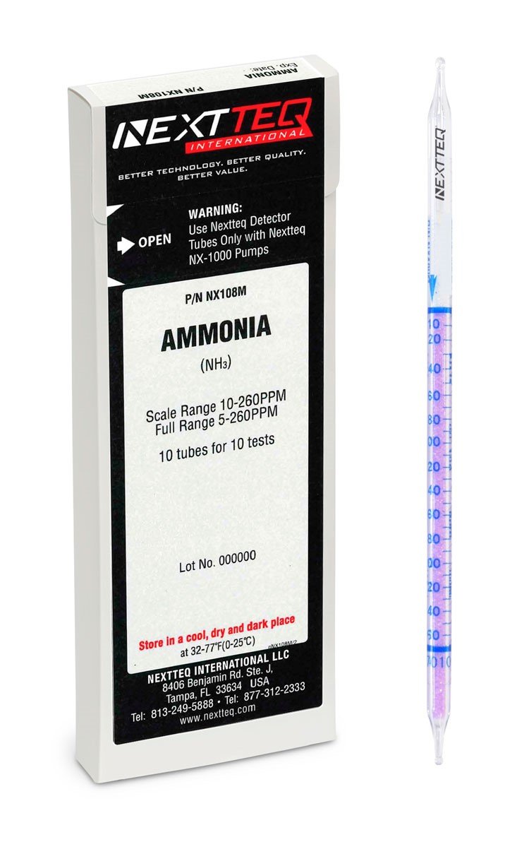 Nextteq NX108M Ammonia Detector Tubes 5-260 ppm