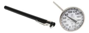 Bi-Metal Thermometer, 5" stem, -40/180F, 1" Dial 