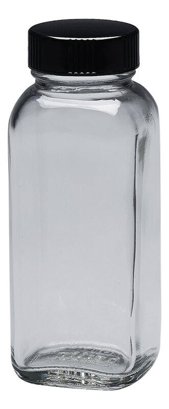 French Square Clear Glass Bottle 1 oz (case/280)